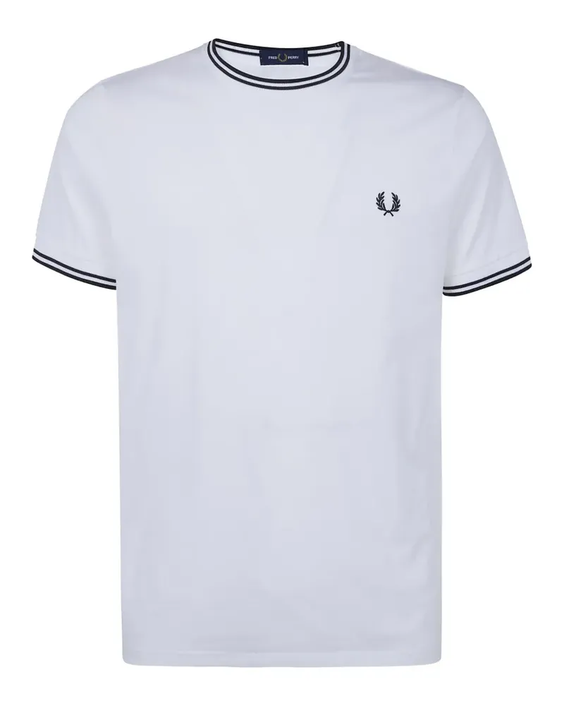 Fred Perry logo-embroidered T-shirt - Weiß Weiß