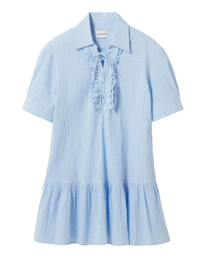 Claudie Pierlot Minikleid mit Volant - Blau Blau