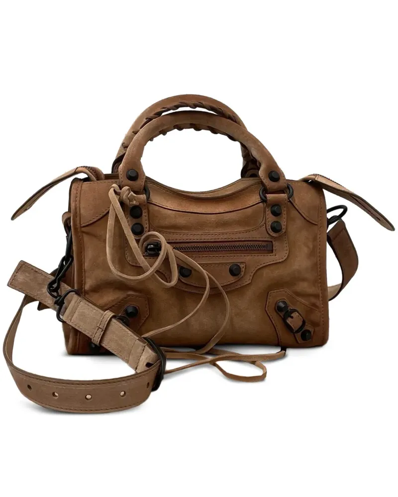 Balenciaga Le City Mini-Tasche in Kamelbraun Braun