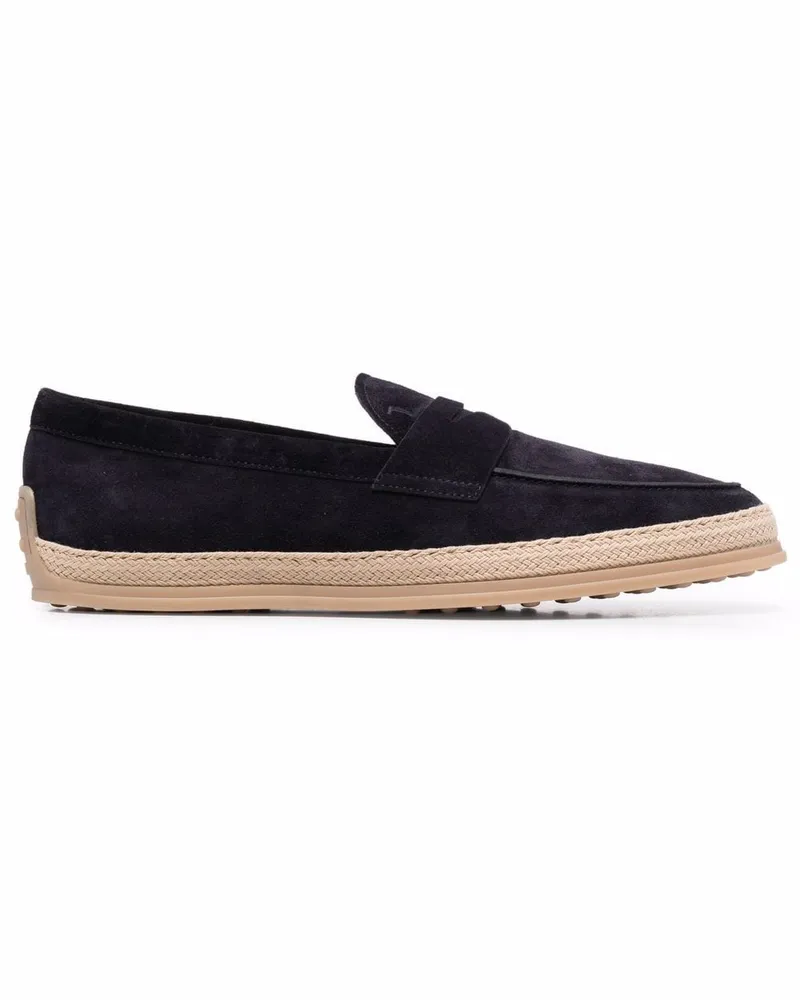 TOD'S Penny-Loafer mit Webborten - Blau Blau