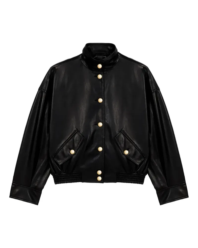 Maje leather jacket - Schwarz Schwarz
