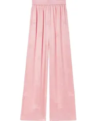 Burberry Jacquard-Hose mit weitem Bein Rosa