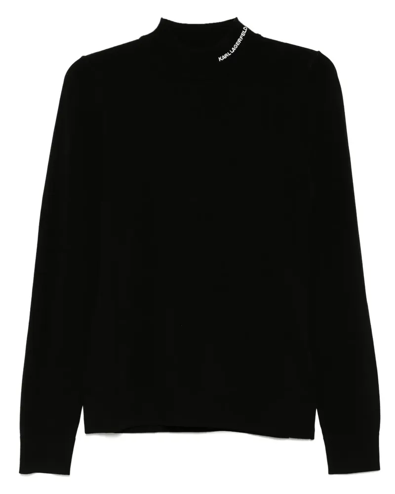 Karl Lagerfeld Klassischer Rollkragenpullover - Schwarz Schwarz