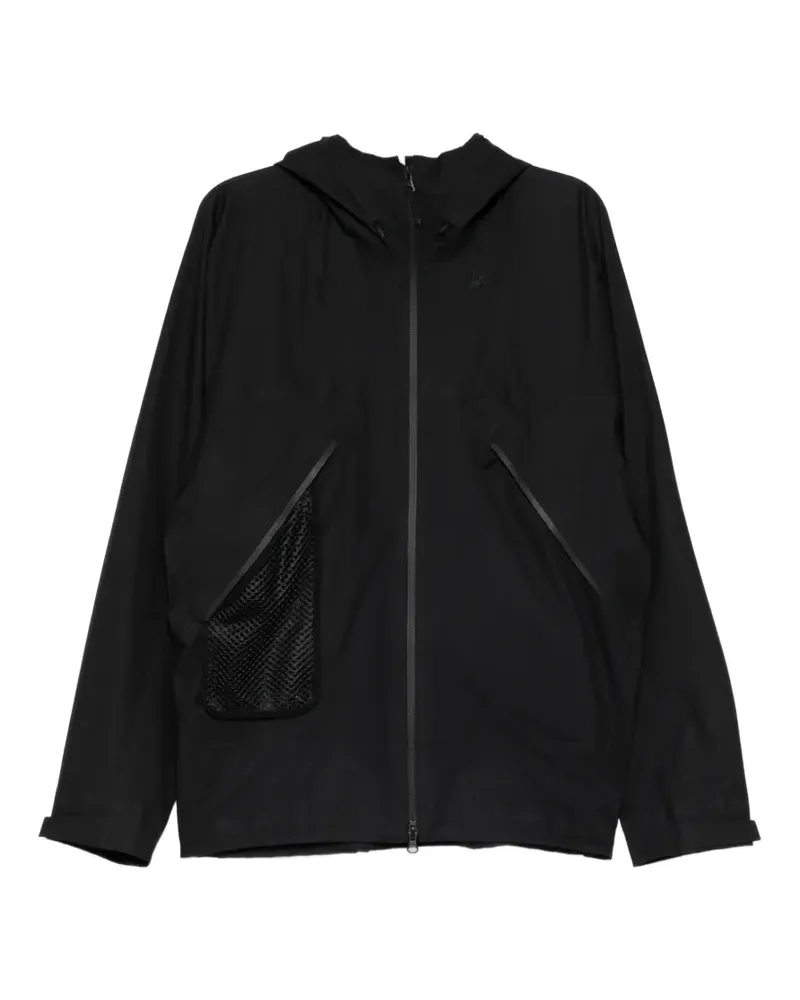 Goldwin logo-embroidered panelled jackets - Schwarz Schwarz