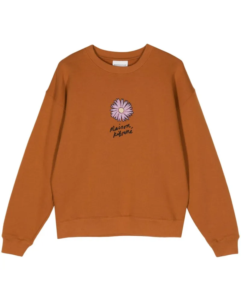 Kitsuné Floating Flower Sweatshirt - Braun Braun
