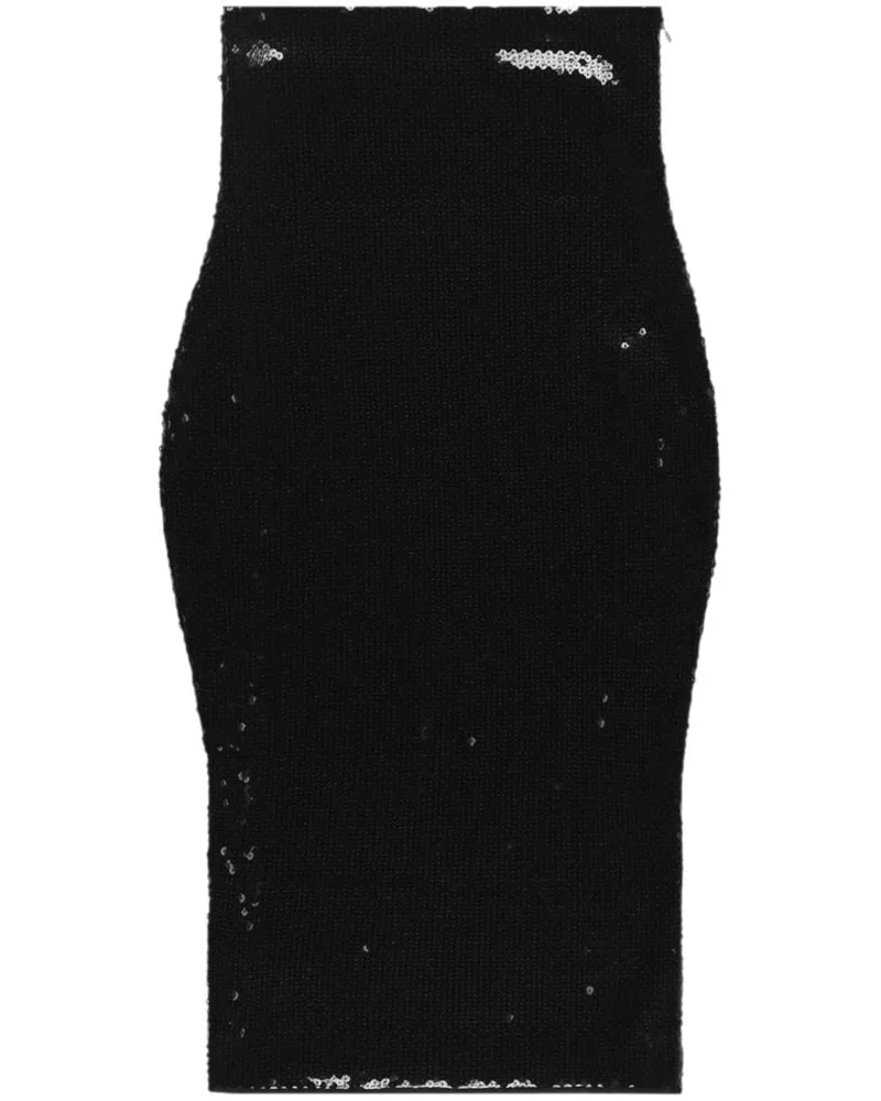 Alexandre Vauthier Midirock mit Pailletten - Schwarz Schwarz