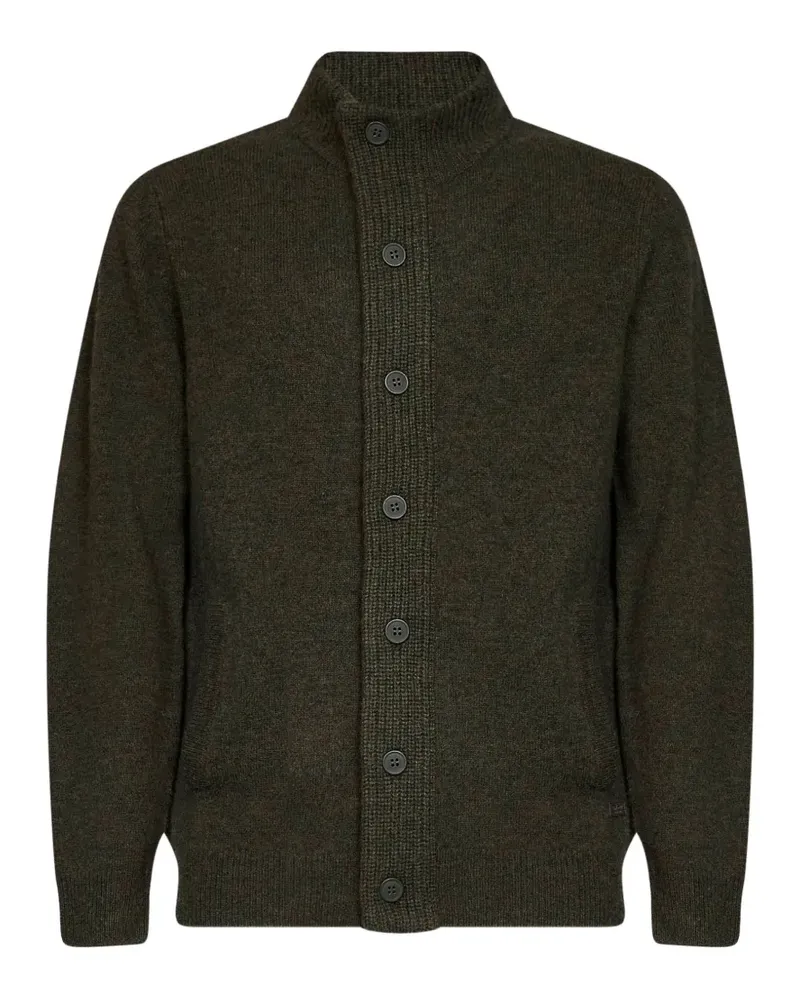 Barbour Essential patch-detail button-up cardigan - Grün Grün