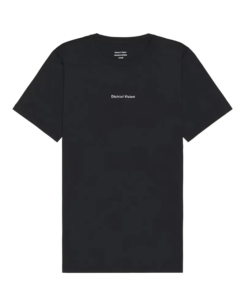 District Vision Ultralight Aloe T-Shirt mit Laser-Cuts und Logo-Print - Schwarz Schwarz