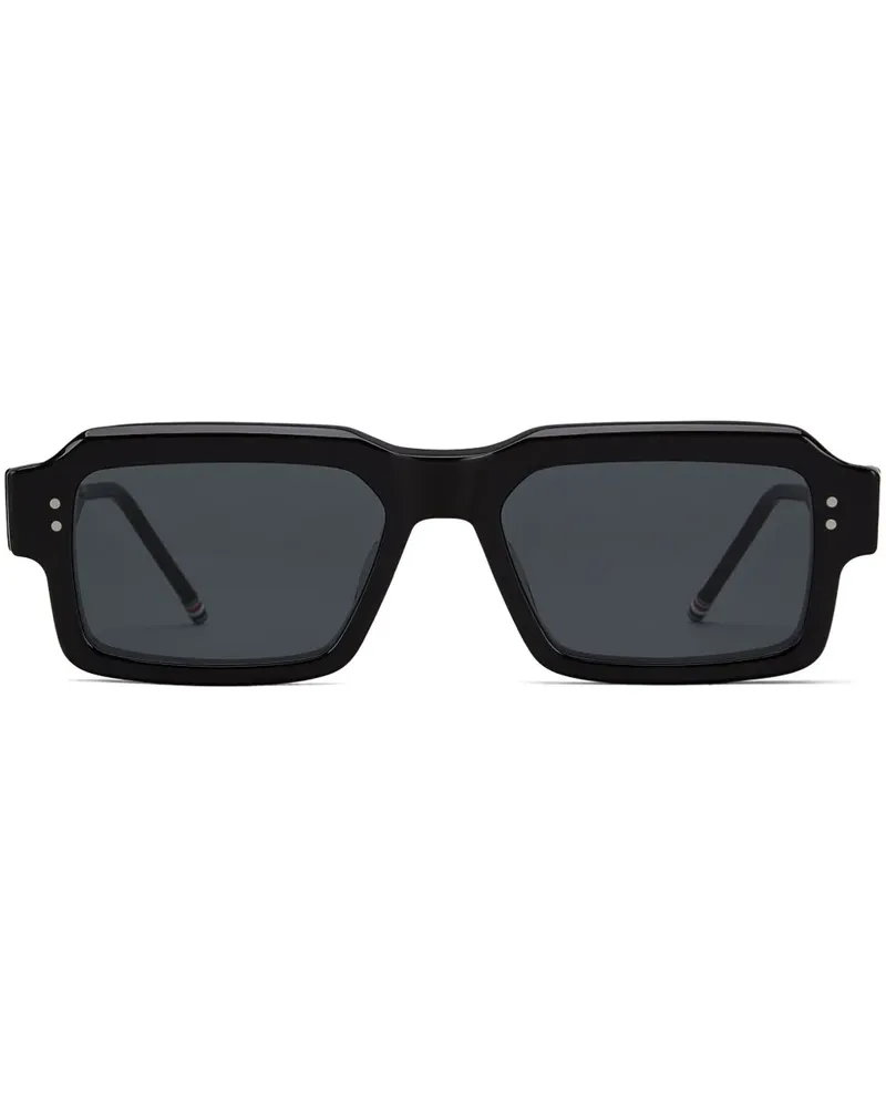 Thom Browne Sonnenbrille mit eckigem Gestell - Schwarz Schwarz
