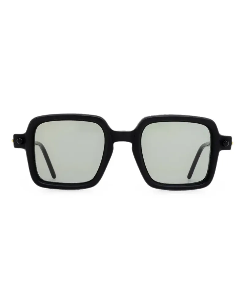 KUBORAUM P21 Sonnenbrille mit eckigem Gestell - Schwarz Schwarz