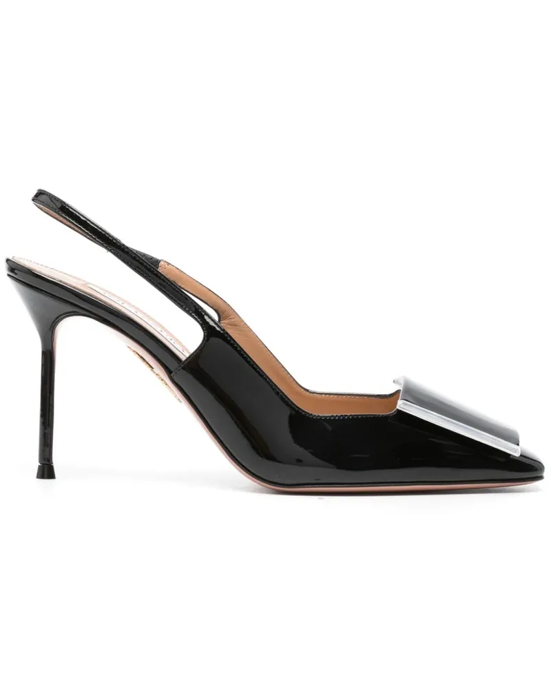 Aquazzura Pumps aus Lackleder 95mm - Schwarz Schwarz
