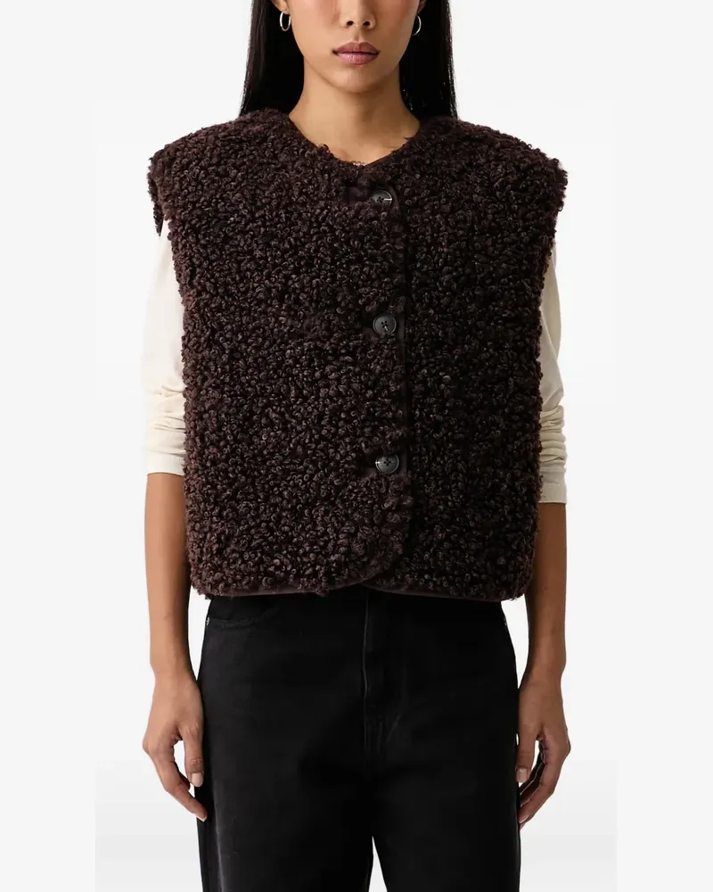 Marc O'Polo bouclé-texture waiscoat - Braun Braun