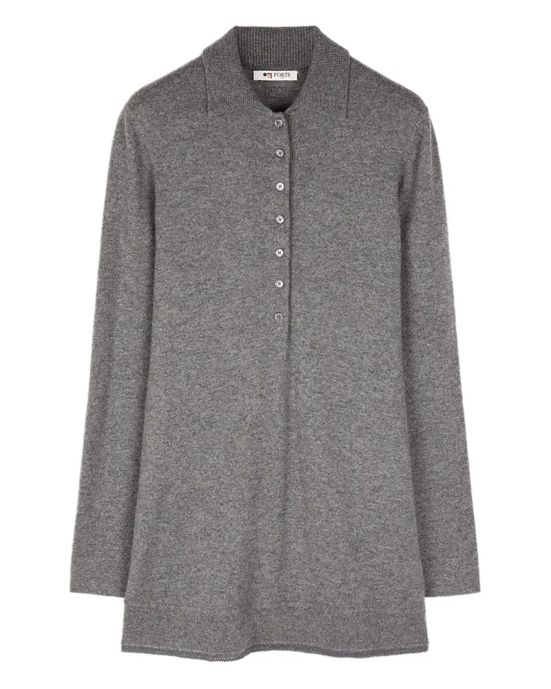 Ports 1961 Poloshirt aus Kaschmir - Grau Grau