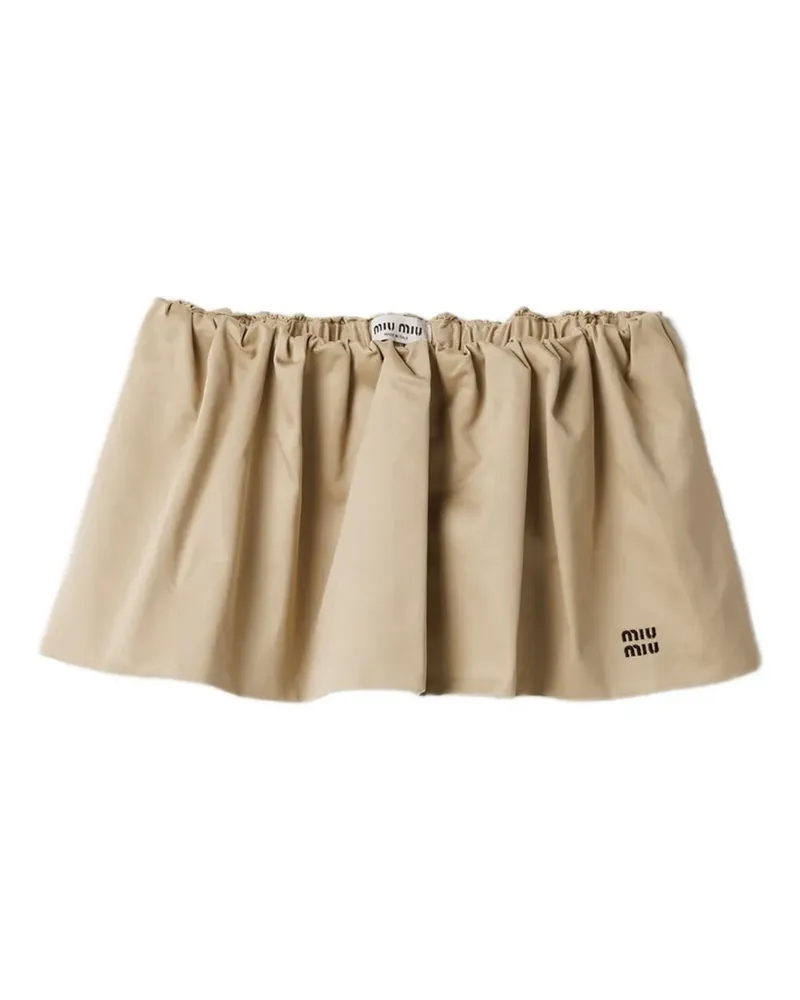 Miu Miu Minirock mit elastischem Bund - Nude Nude