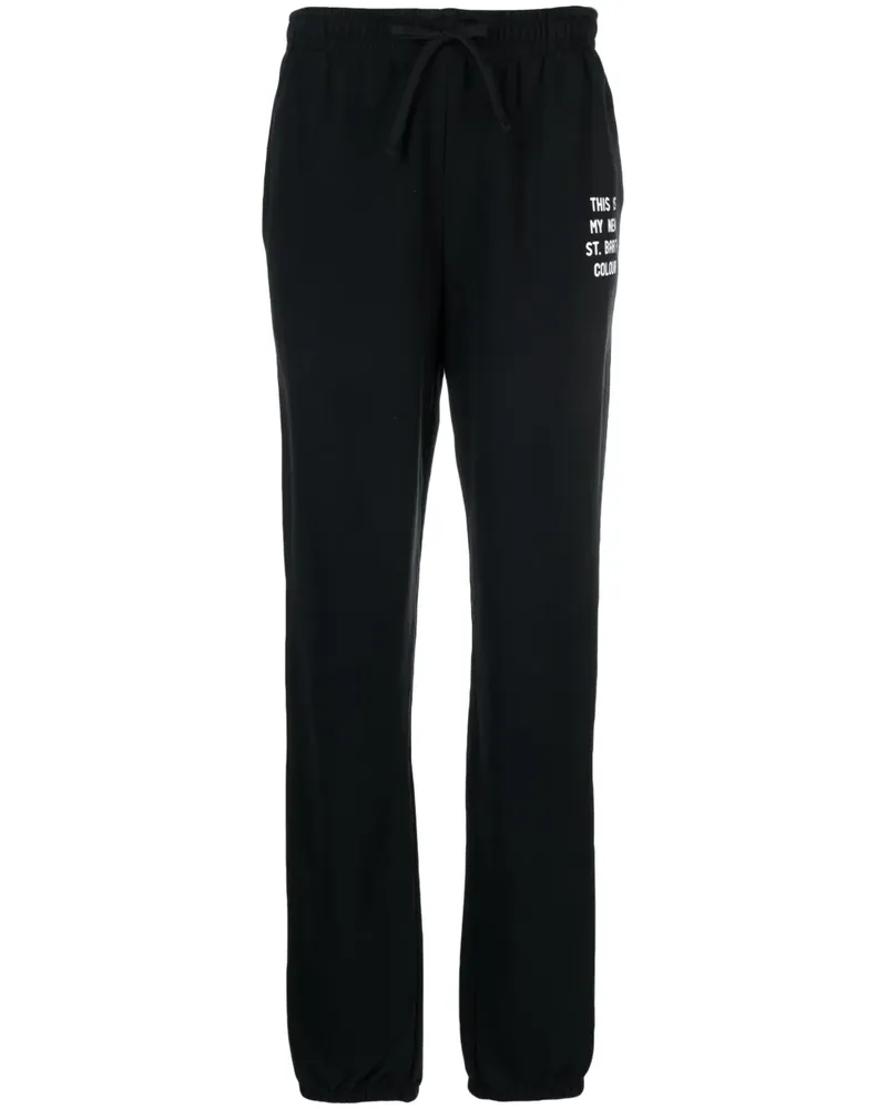MC2 Saint Barth Jogginghose mit Logo-Print - Schwarz Schwarz