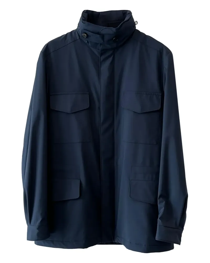 Loro Piana Traveller Jacke mit Stehkragen - Blau Blau