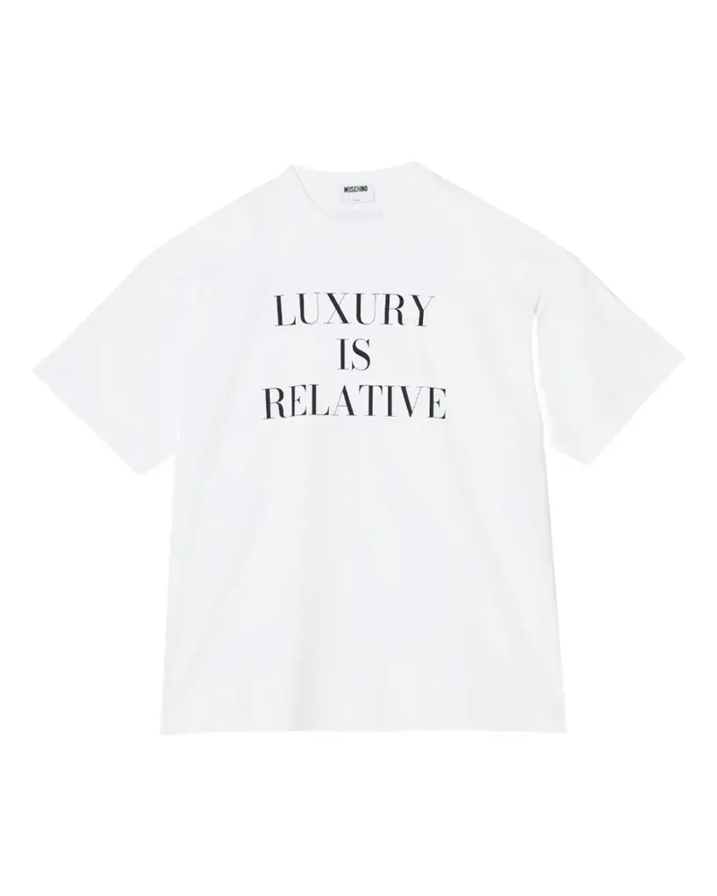 Moschino T-Shirt mit Slogan-Print - Weiß Weiß