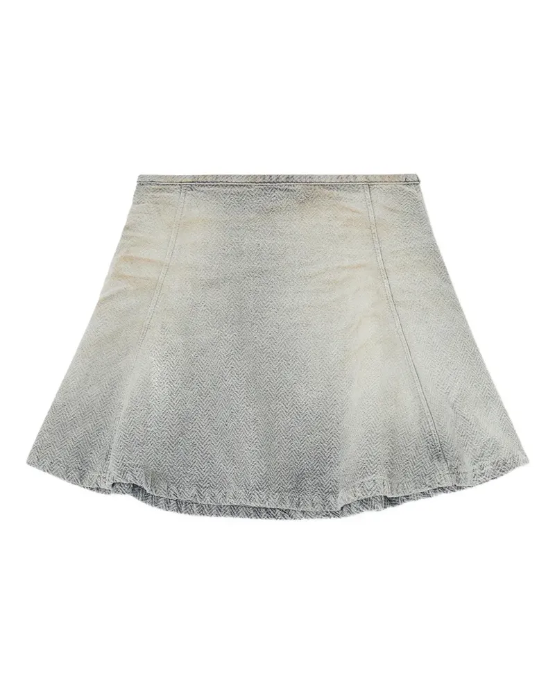 Diesel Rock im Distressed-Look mit Fischgrätenmuster - Grau Grau