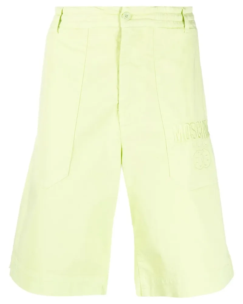 Moschino Shorts mit Logo-Stickerei - Grün Grün