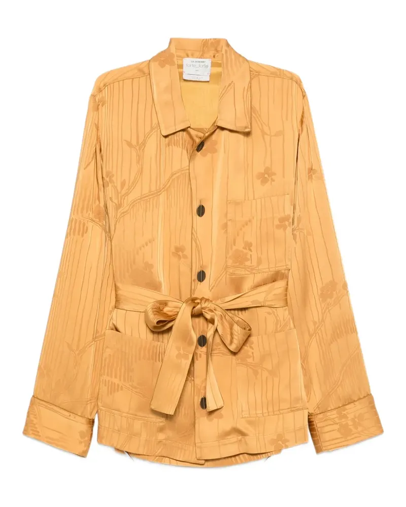 forte_forte Jacquard-Jacke mit Gürtel - Gold Gold