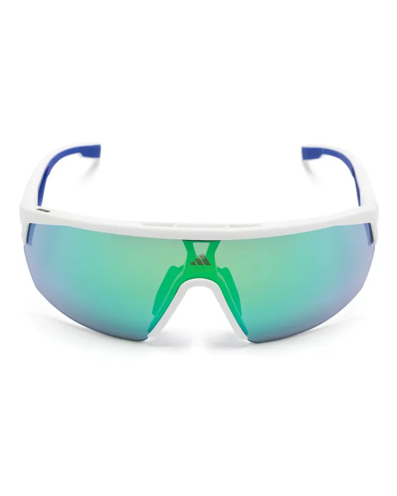 adidas Sonnenbrille mit Shield-Gestell - Weiß Weiß