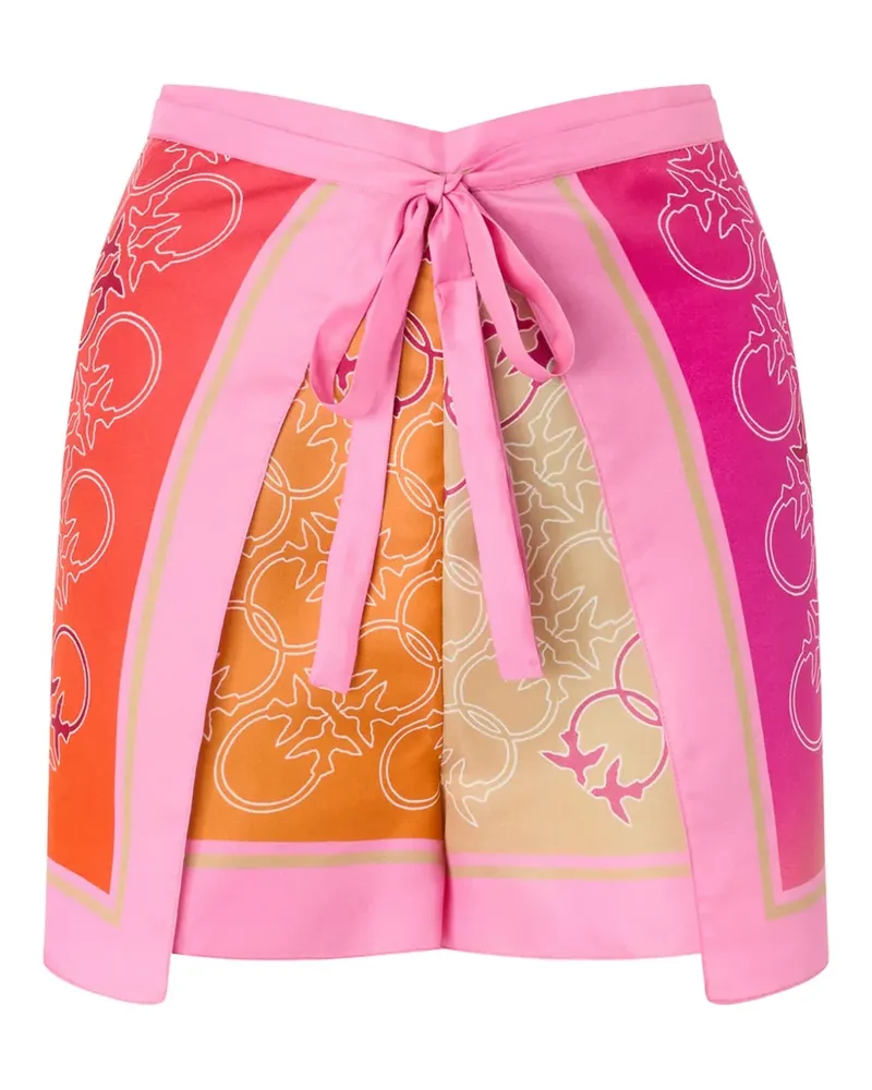 Pinko Kaftan mit Logo-Print - Rosa Rosa