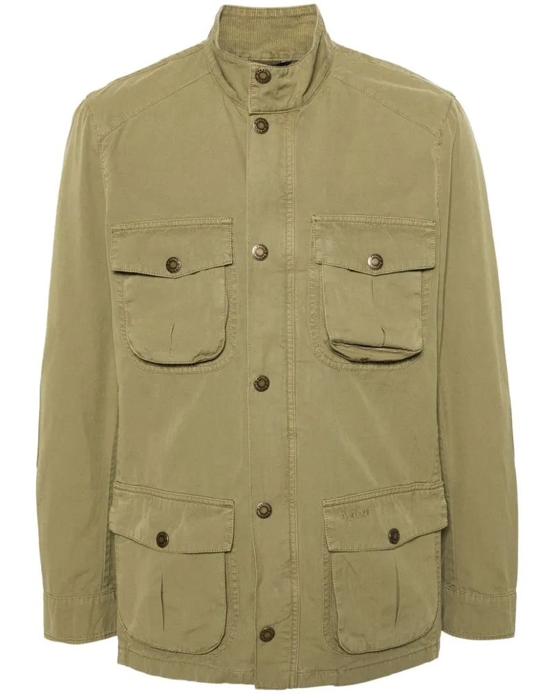 Barbour Utility-Jacke mit Druckknöpfen Grün