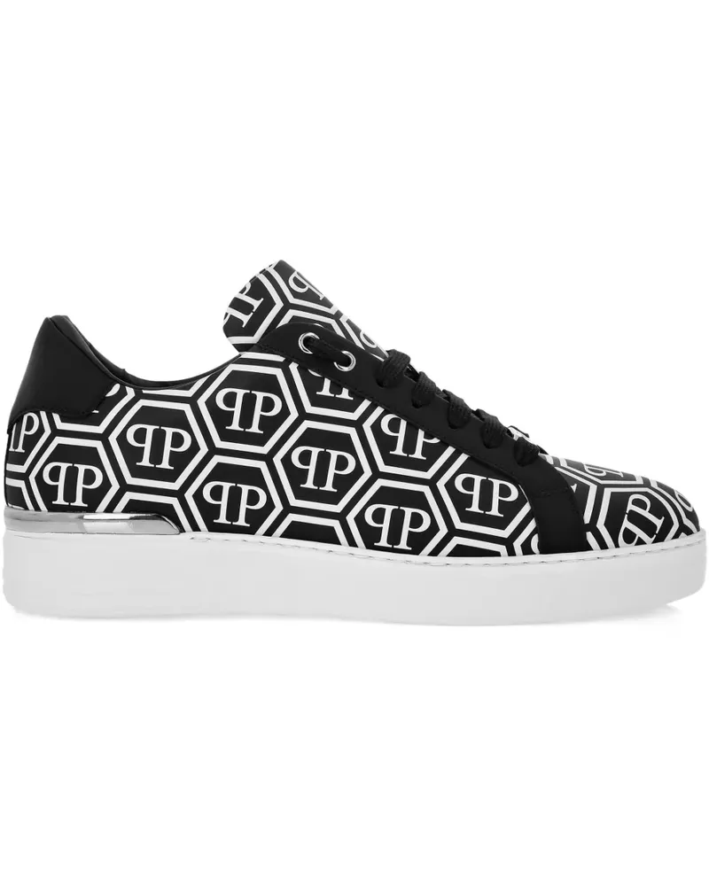Philipp Plein Sneakers mit Monogramm-Print - Schwarz Schwarz