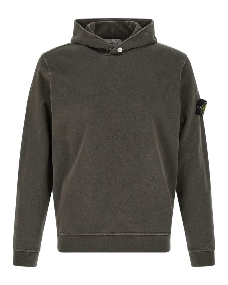 Stone Island 6100031 Malfilé Fleece Hoodie mit "Old"-Effekt - Grau Grau