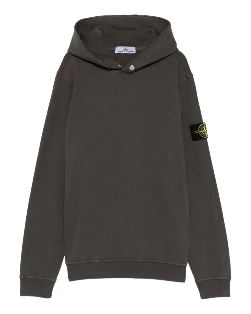 Stone Island 6100031 Malfilé Fleece Hoodie mit "Old"-Effekt - Grau Grau