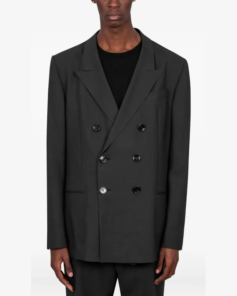 AMI Paris buttoned wool jacket - Grau Grau