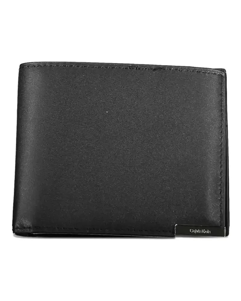 Calvin Klein logo-plaque bi-fold wallet - Schwarz Schwarz