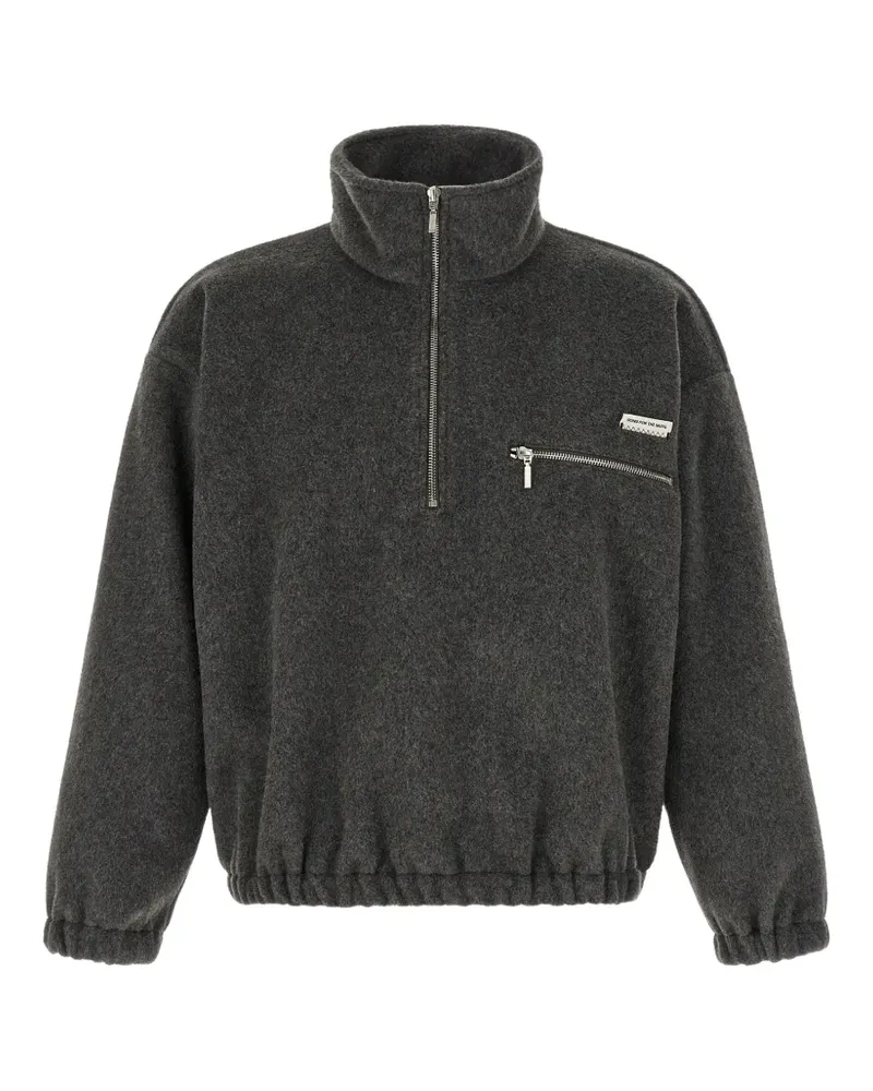 Song For The Mute Pullover mit kurzem Reißverschluss - Grau Grau