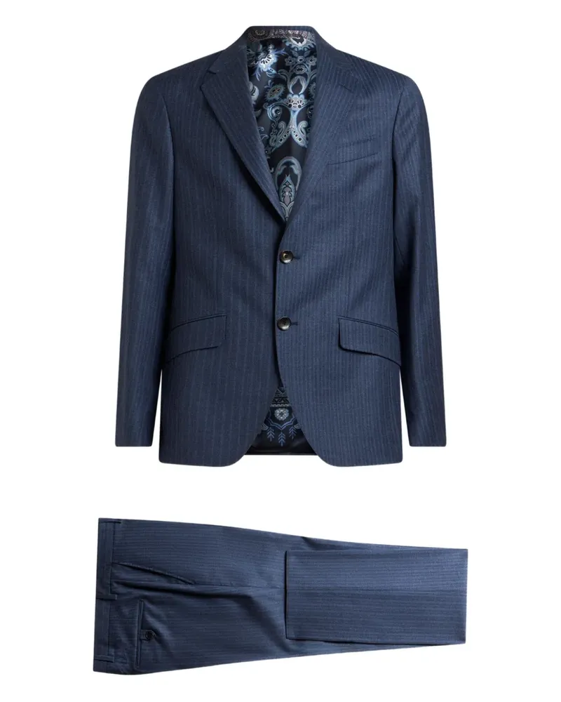 Etro Anzug mit Nadelstreifen - Blau Blau