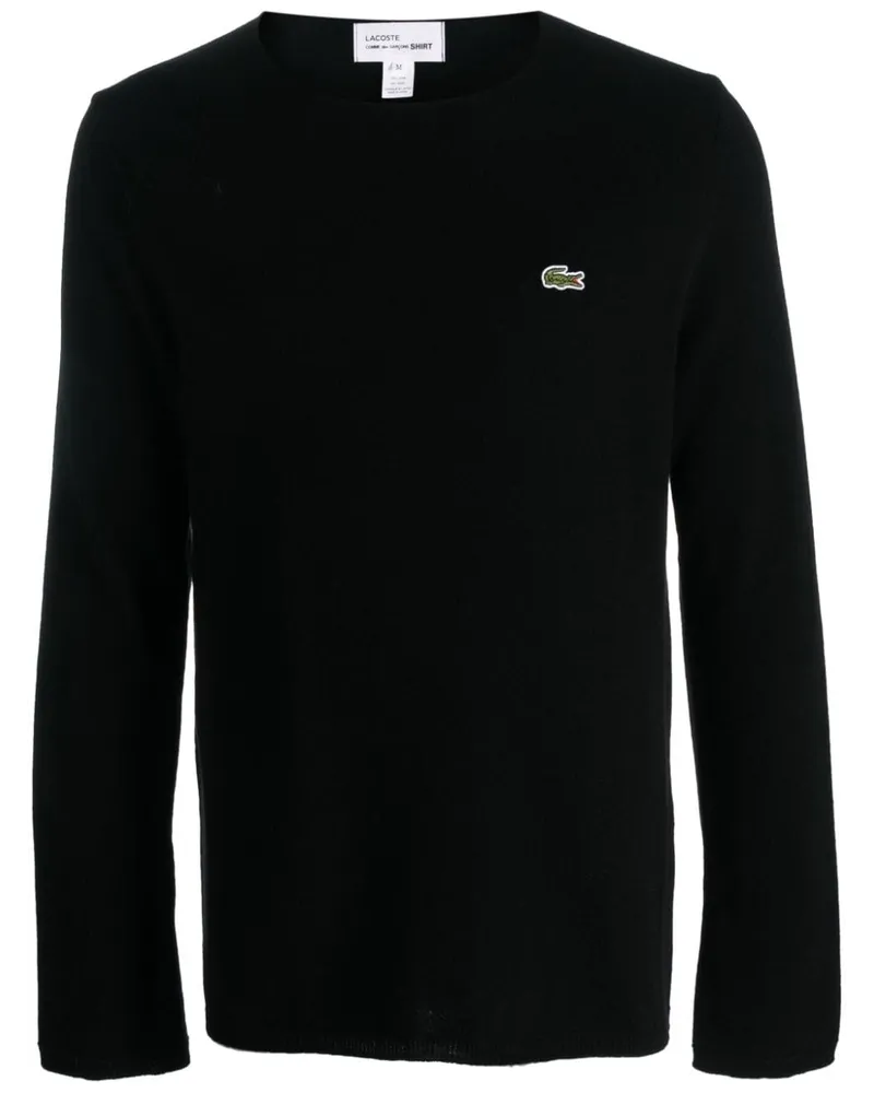 Comme des Garçons x Lacoste Intarsien-Pullover - Schwarz Schwarz