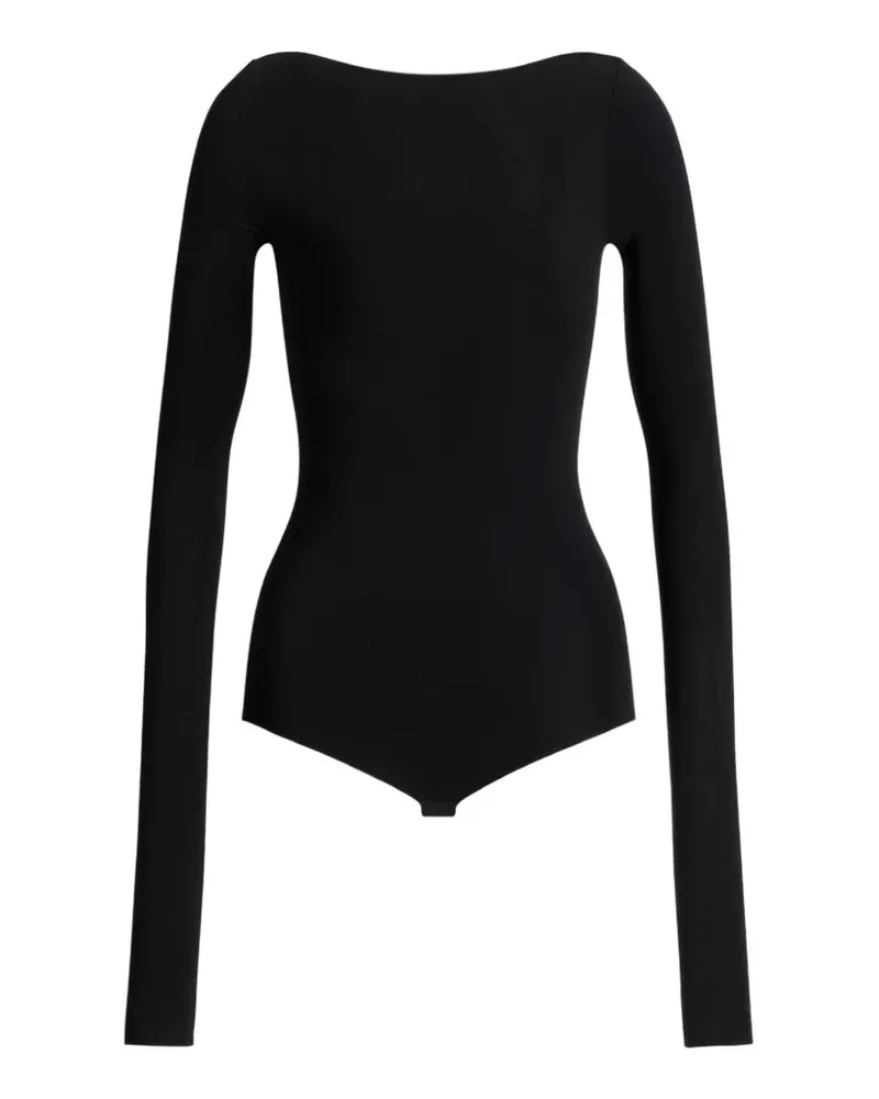 Alberta Ferretti Langärmeliger Body - Schwarz Schwarz