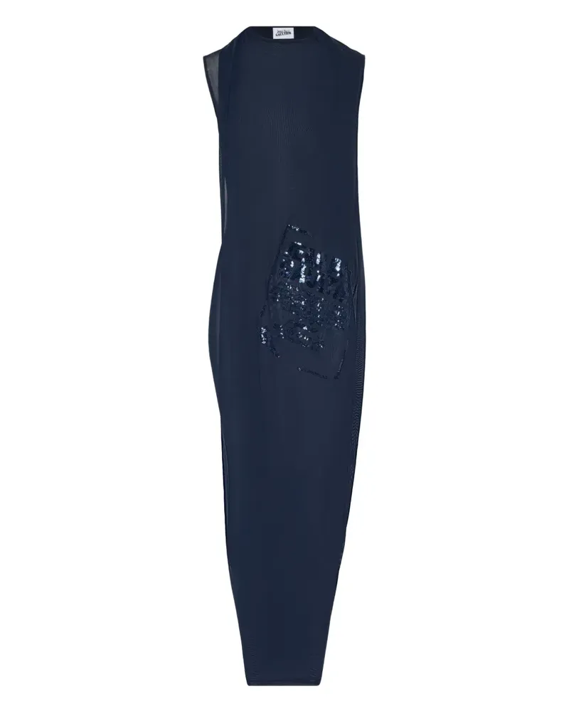 Jean Paul Gaultier Maxikleid mit Pailletten - Blau Blau