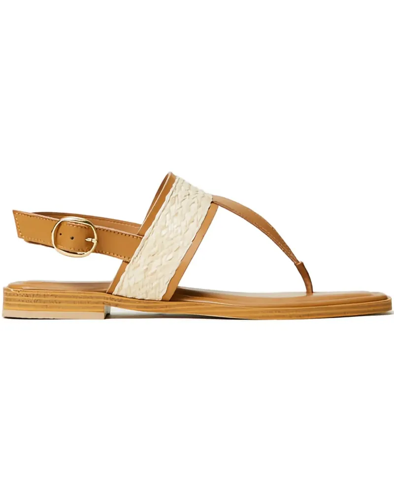 Twin-Set Sandalen mit gewebtem Einsatz - Braun Braun