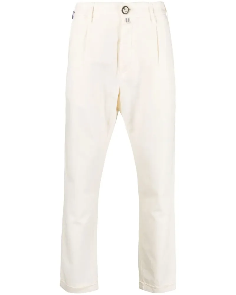 Jacob Cohën Cropped-Hose mit geradem Bein - Weiß Weiß