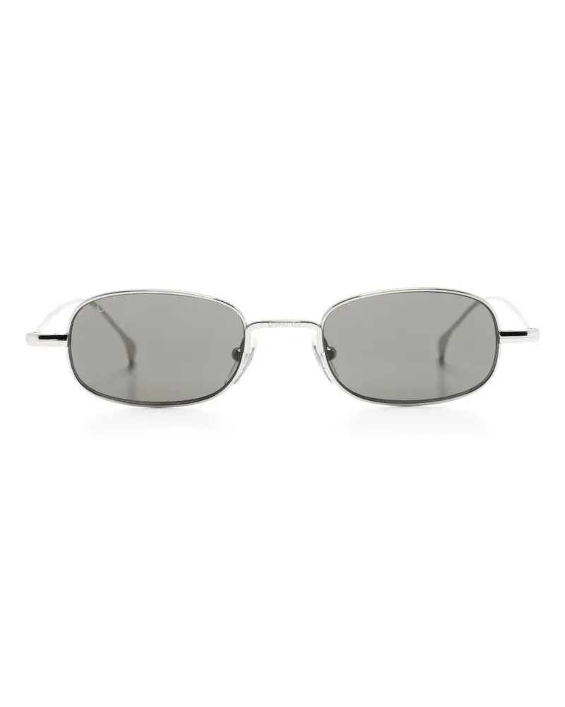 Gucci Sonnenbrille mit ovalem Gestell - Silber Silber