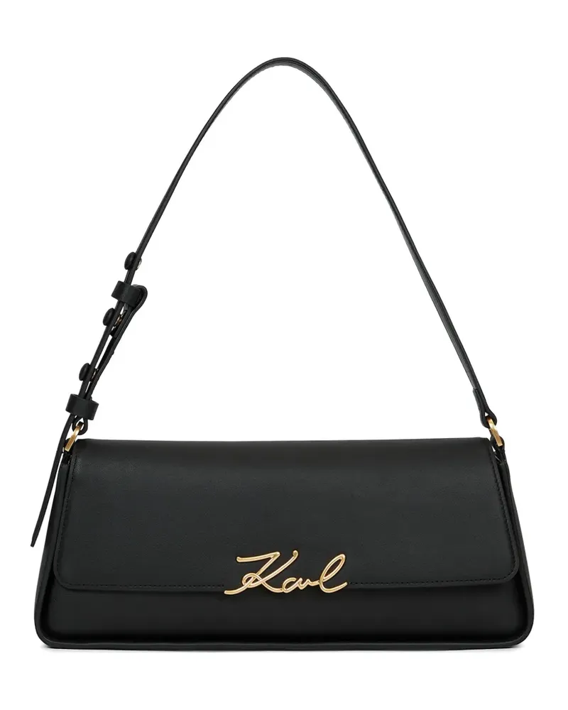 Karl Lagerfeld Signature shoulder bag - Schwarz Schwarz