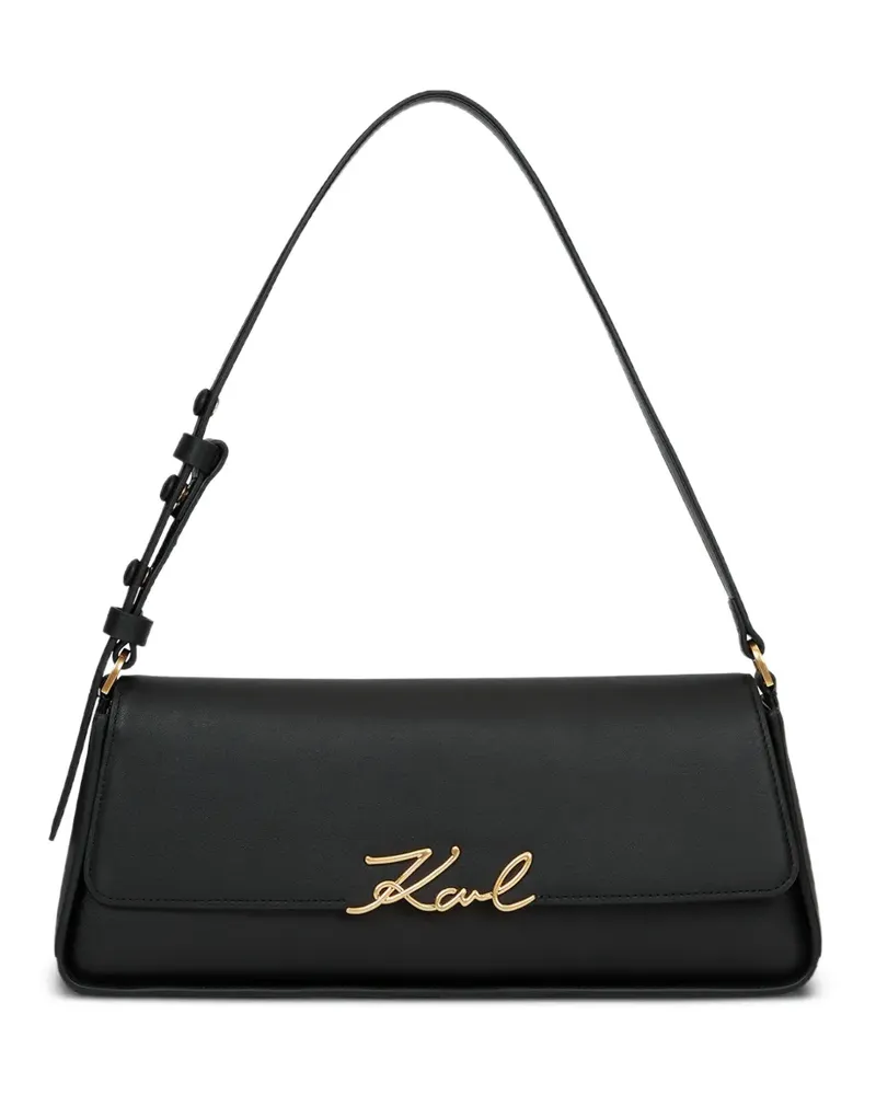 Karl Lagerfeld Signature shoulder bag - Schwarz Schwarz