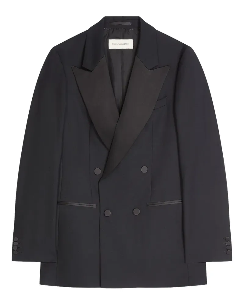 Dries van Noten Doppelreihiges Sakko - Schwarz Schwarz