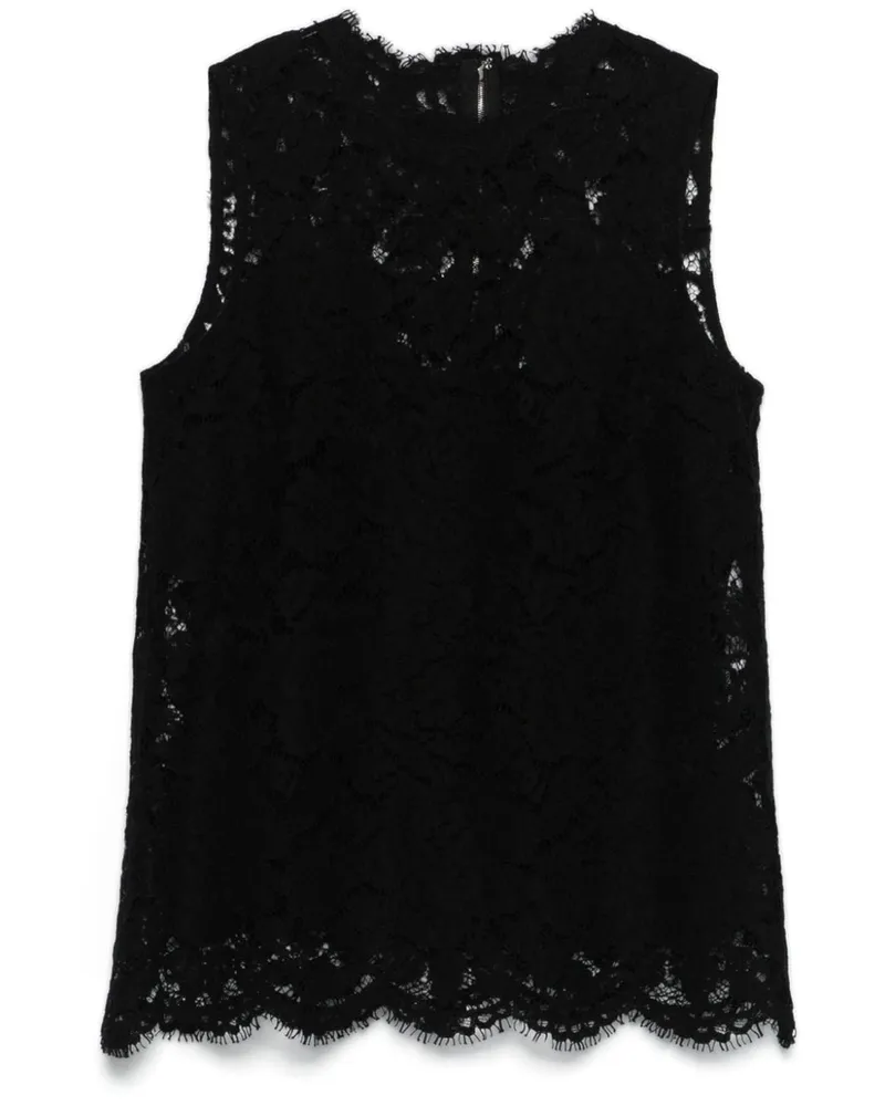 Dolce & Gabbana Oberteil aus Cordonetto-Spitze - Schwarz Schwarz