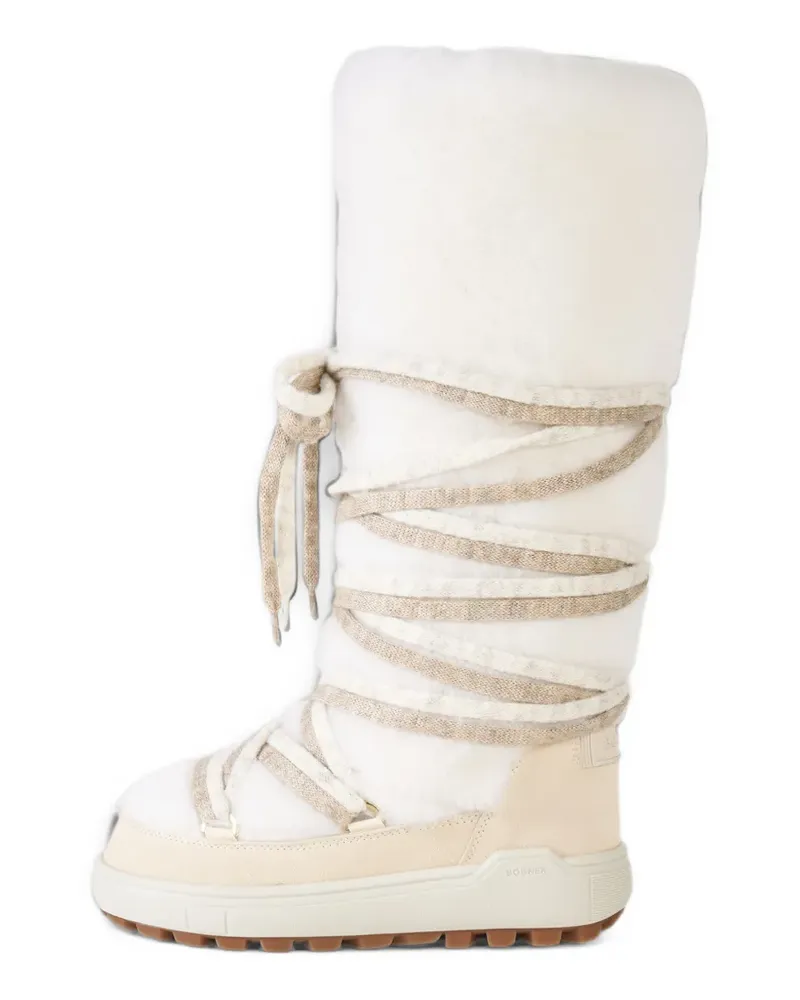 Bogner Chamonix Schneestiefel aus Wildleder - Weiß Weiß