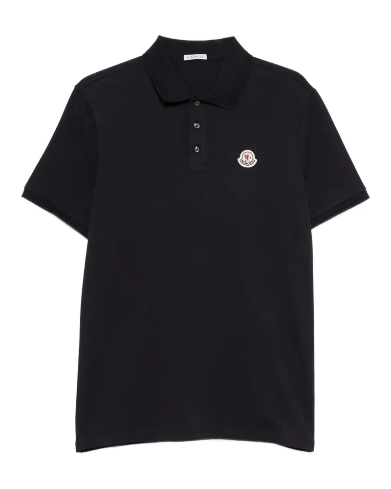 Moncler Poloshirt mit Logo-Applikation - Blau Blau