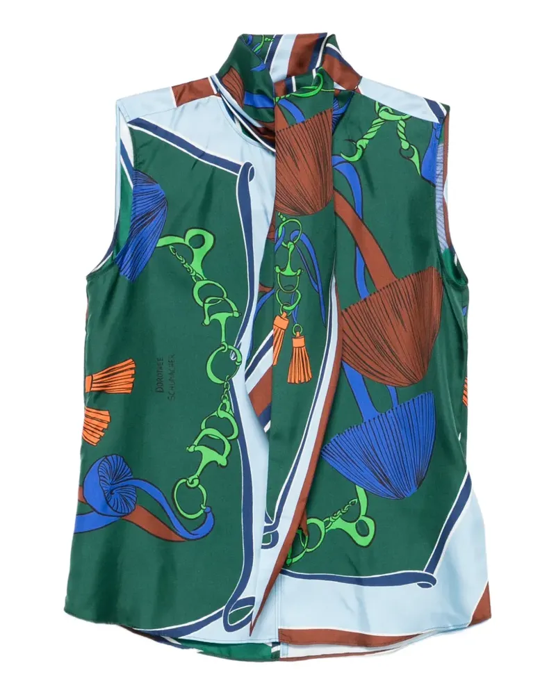 Dorothee Schumacher Bluse mit grafischem Print - Grün Grün