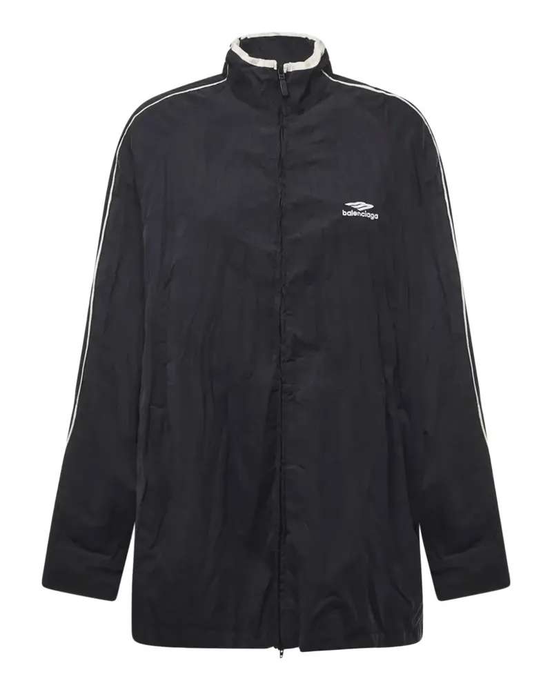 Balenciaga logo-embroidered piped jacket - Schwarz Schwarz