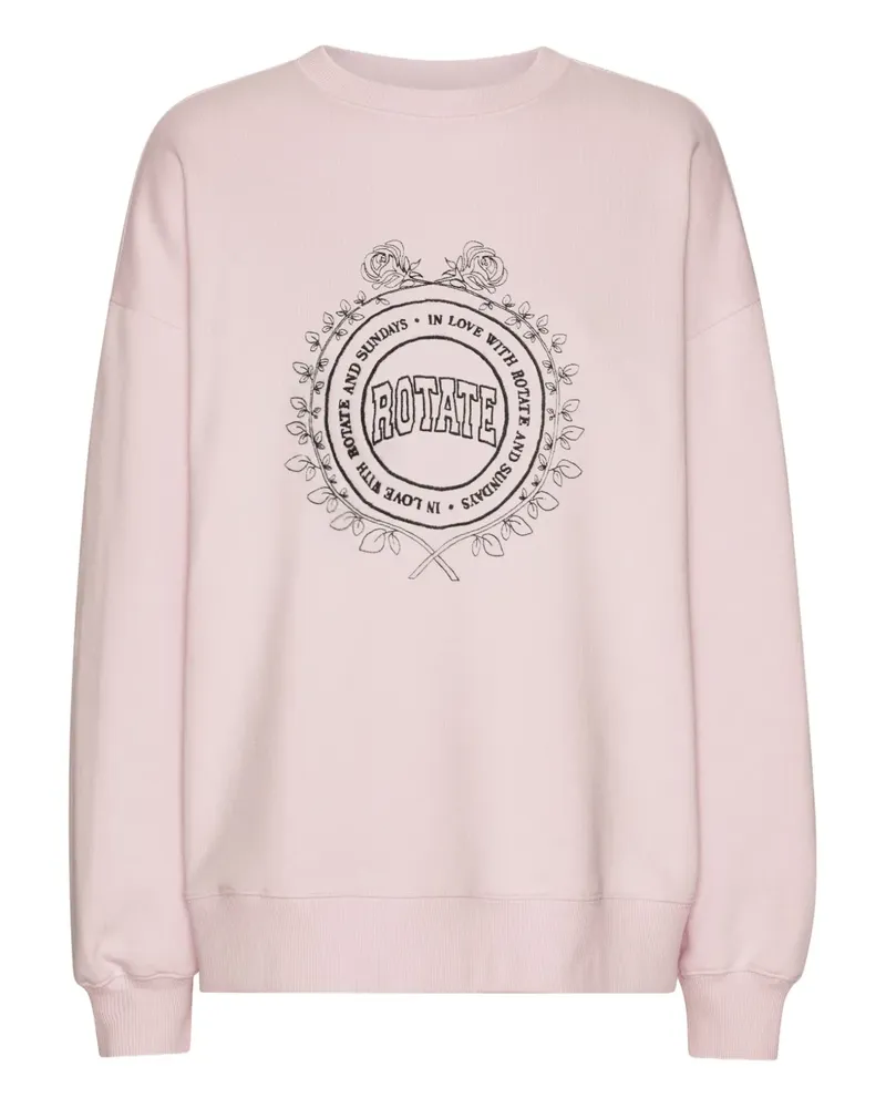 ROTATE Birger Christensen Sweatshirt mit Logo-Stickerei - Rosa Rosa