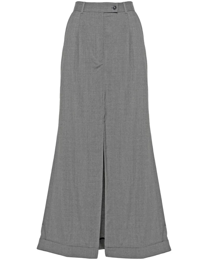 Viktor & Rolf Maxirock mit hohem Bund - Grau Grau